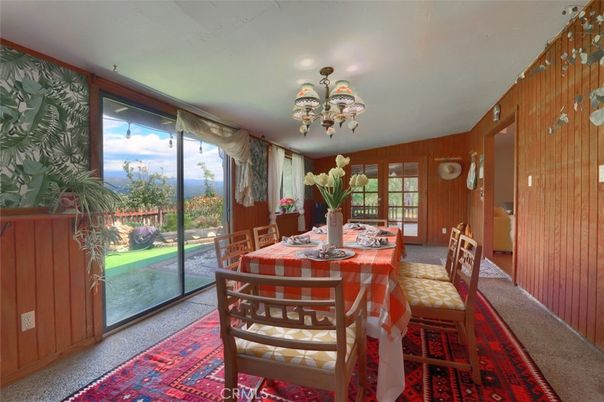 Chandelier, Dining room, Interior, Wooden Walls