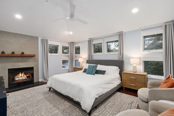Bedroom, Fireplace, Interior, Recessed Lighting