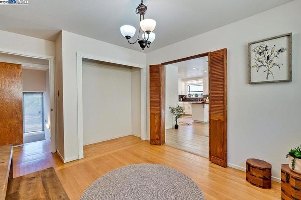 Chandelier, Empty room, Interior, Wood Texture Flooring