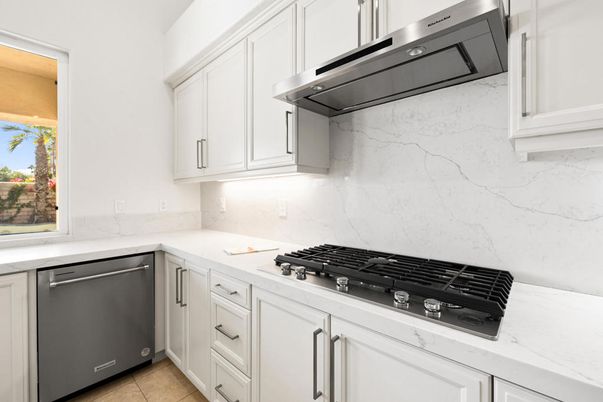 Interior, Kitchen, Marble Walls, Stainless Steel Appliances