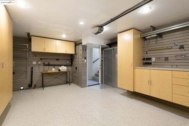 Interior, Kitchen, Recessed Lighting, Stone Walls