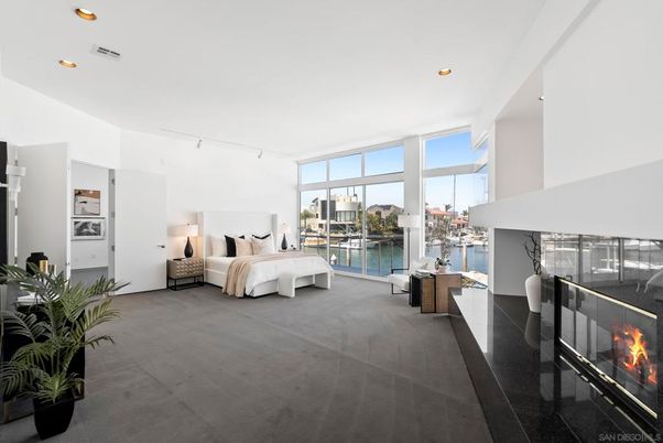 Bedroom, Fireplace, Interior, Recessed Lighting