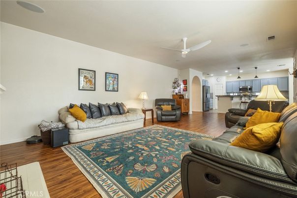 Interior, Kitchen, Living room, Recessed Lighting, Stainless Steel Appliances, Wood Texture Flooring