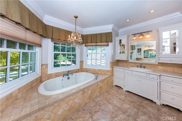 Bathroom, Chandelier, Interior, Recessed Lighting