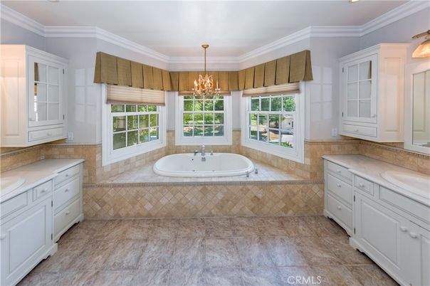 Bathroom, Chandelier, Interior