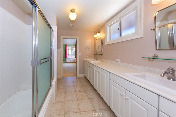 Bathroom, Dual Sink Vanities, Glass Shower, Interior