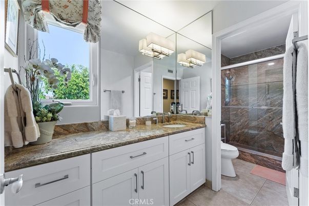Bathroom, Dual Sink Vanities, Glass Shower, Interior