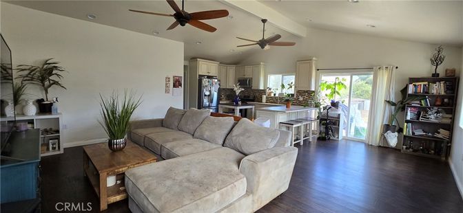 Interior, Kitchen, Living room, Recessed Lighting, Stainless Steel Appliances, Wood Texture Flooring