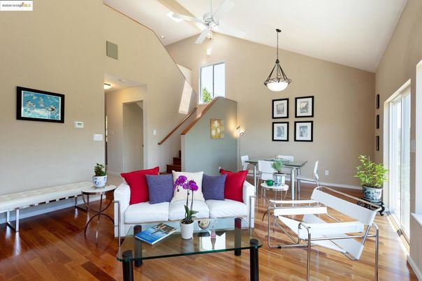 Dining room, Interior, Living room, Pendant Lights, Wood Texture Flooring