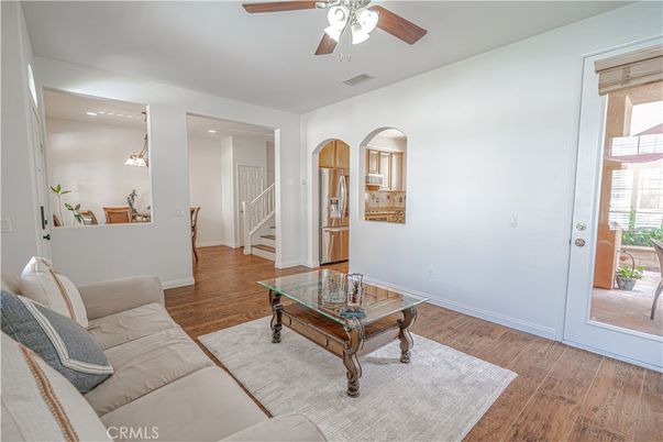 Interior, Kitchen, Living room, Pendant Lights, Recessed Lighting, Wood Texture Flooring