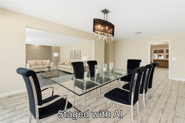 Empty room, Fireplace, Interior, Pendant Lights, Recessed Lighting, Wood Texture Flooring