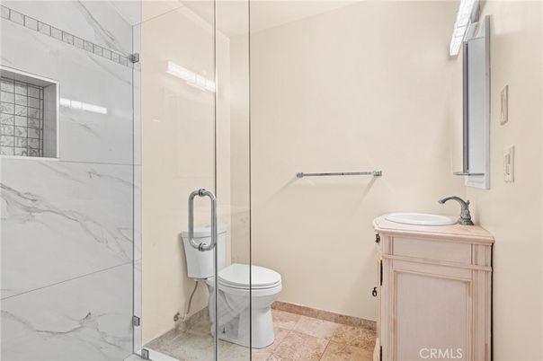 Bathroom, Glass Shower, Interior, Marble Walls