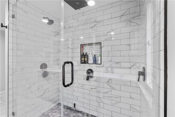 Bathroom, Glass Shower, Interior, Marble Walls
