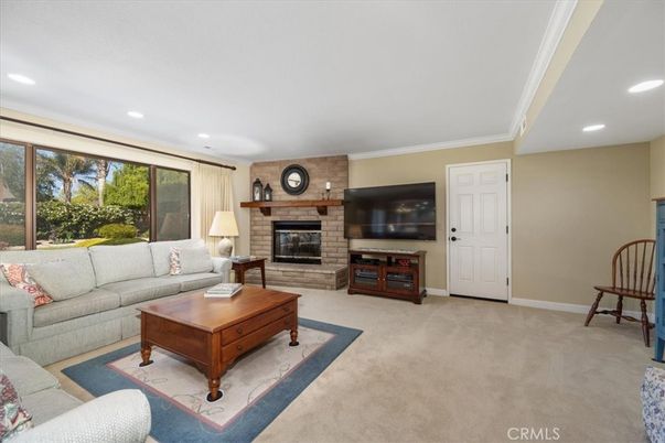 Fireplace, Interior, Living room, Recessed Lighting, Stone Walls