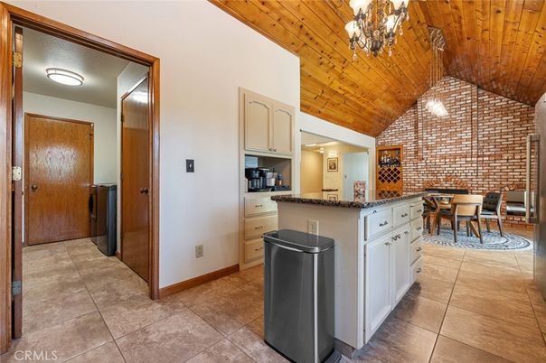 Chandelier, Dining room, Interior, Kitchen, Stone Walls, Wooden Ceilings