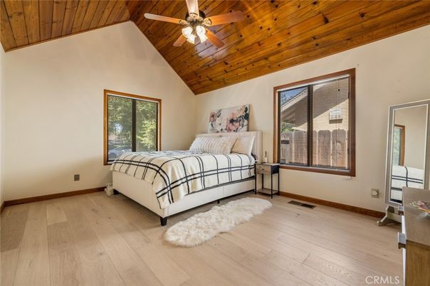 Bedroom, Interior, Wooden Ceilings, Wood Texture Flooring