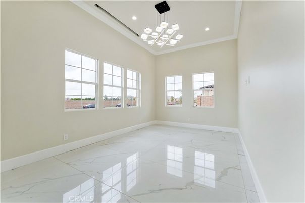 Empty room, Interior, Marble, Pendant Lights, Recessed Lighting