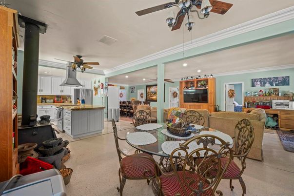 Dining room, Interior, Kitchen, Living room, Recessed Lighting