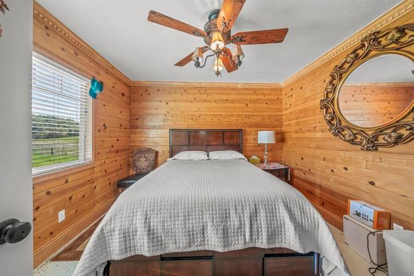 Bedroom, Interior, Wood Texture Flooring, Wooden Walls