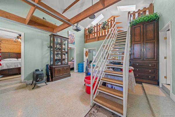 Bedroom, Interior, Wooden Beams