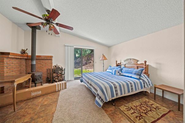 Bedroom, Fireplace, Interior