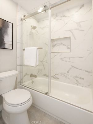 Bathroom, Glass Shower, Interior, Marble Walls