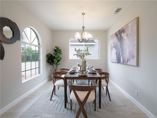 Chandelier, Dining room, Interior, Wood Texture Flooring