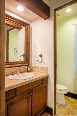 Bathroom, Interior, Recessed Lighting, Tile Countertops
