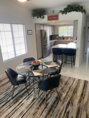 Dining room, Interior, Kitchen, Marble, Stainless Steel Appliances