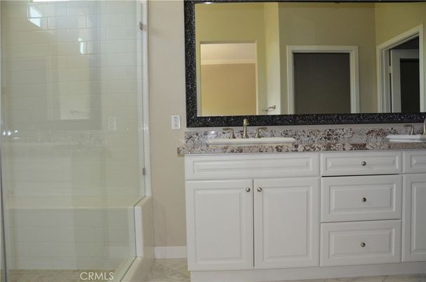 Bathroom, Dual Sink Vanities, Glass Shower, Interior