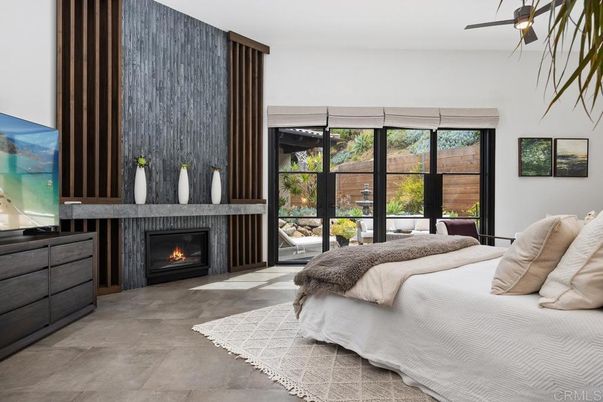 Bedroom, Fireplace, Interior