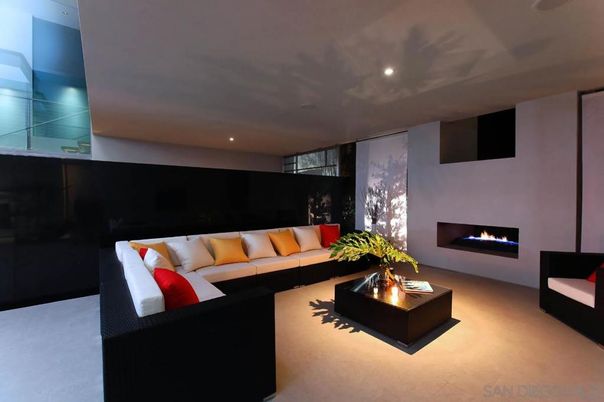 Fireplace, Interior, Living room, Recessed Lighting