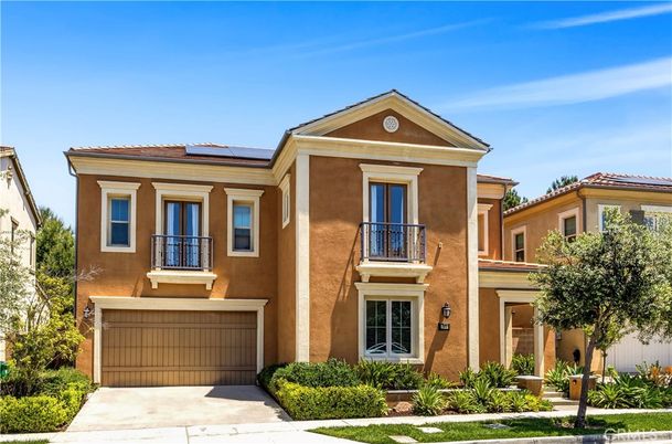 Attached, Exterior, Facade, Solar Panels, Mediterranean