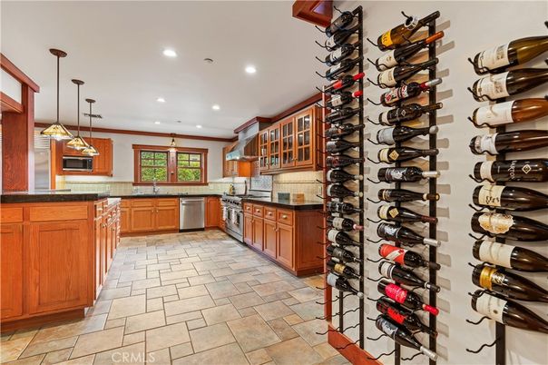 Interior, Kitchen, Pendant Lights, Recessed Lighting, Wine Storage