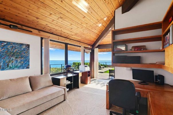Home Office, Interior, Water, Wooden Beams, Wooden Ceilings