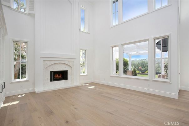 Empty room, Fireplace, Interior, Wood Texture Flooring