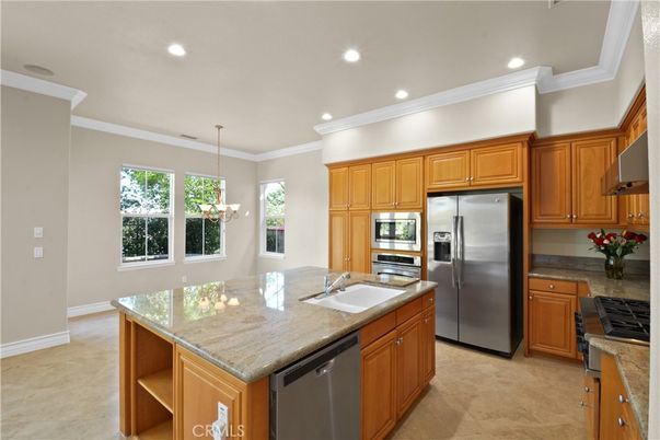 Interior, Kitchen, Pendant Lights, Recessed Lighting, Stainless Steel Appliances