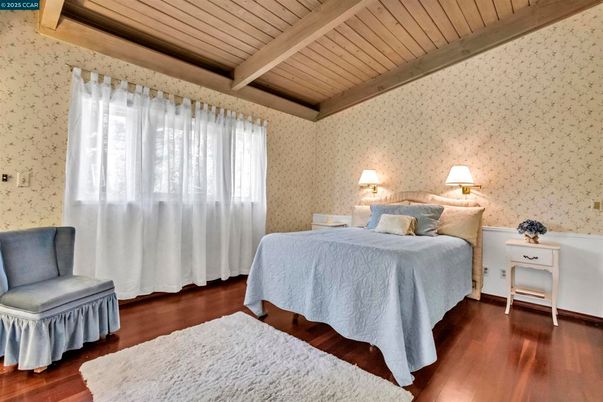 Bedroom, Interior, Wooden Beams, Wooden Ceilings, Wood Texture Flooring