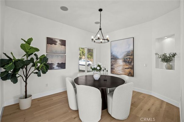 Chandelier, Dining room, Interior, Pendant Lights, Wood Texture Flooring