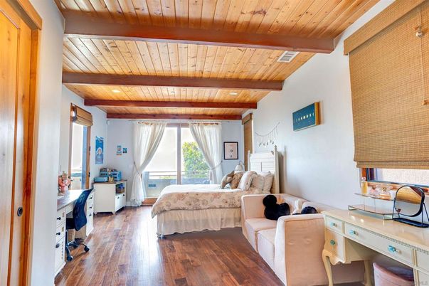 Bedroom, Interior, Wooden Beams, Wooden Ceilings, Wood Texture Flooring