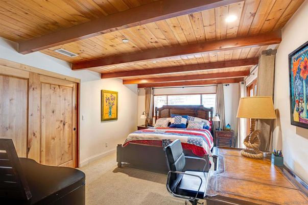 Bedroom, Interior, Recessed Lighting, Wooden Beams, Wooden Ceilings