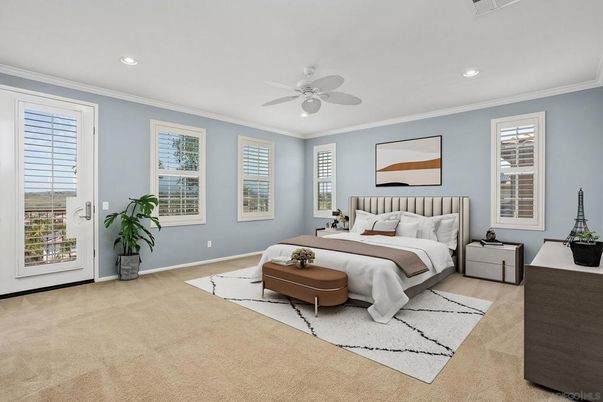 Bedroom, Interior, Recessed Lighting