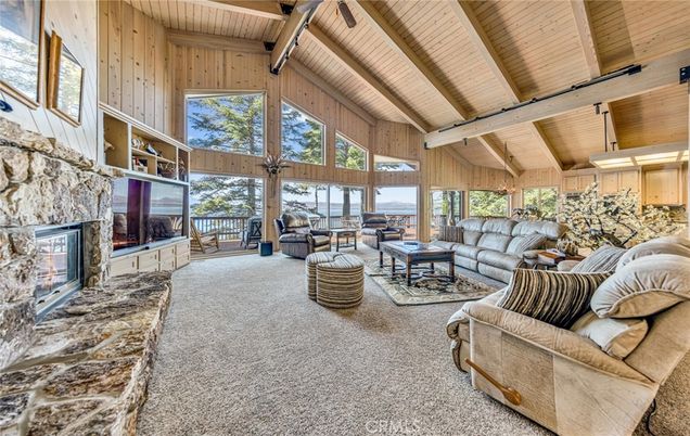 Fireplace, Interior, Living room, Stone Walls, Wooden Beams, Wooden Ceilings, Wooden Walls