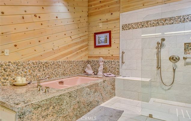 Bathroom, Glass Shower, Interior, Wooden Walls