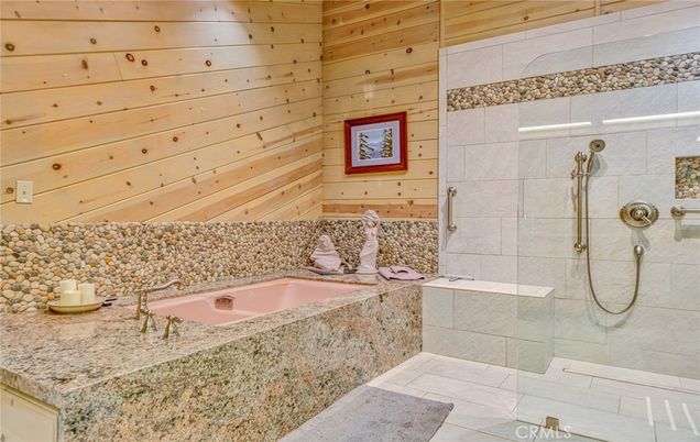 Bathroom, Glass Shower, Interior, Wooden Walls