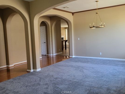 Empty room, Interior, Pendant Lights, Wood Texture Flooring
