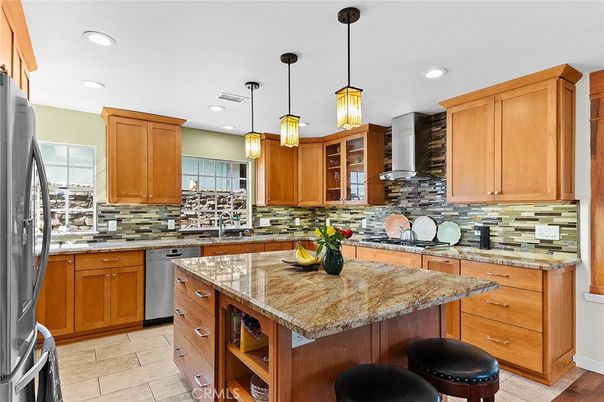Interior, Kitchen, Pendant Lights, Recessed Lighting, Stainless Steel Appliances