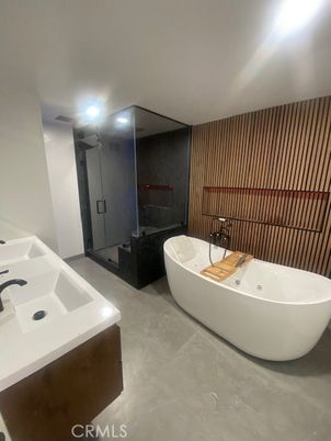 Bathroom, Dual Sink Vanities, Free Standing Baths, Glass Shower, Interior