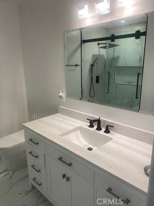 Bathroom, Glass Shower, Interior, Marble, Marble Walls