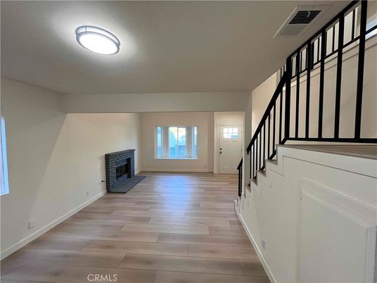 Empty room, Fireplace, Interior, Wood Texture Flooring